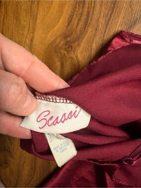 Women's Satin Slip Nightdress in Deep Wine